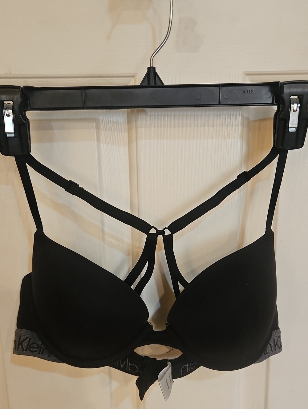 Calvin Klein Black Strappy Racerback Push-Up Bra
